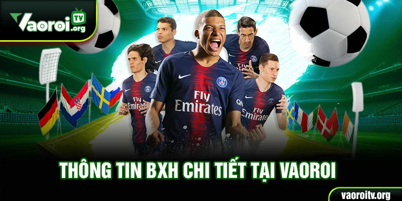Thông tin BXH chi tiết tại Vaoroi